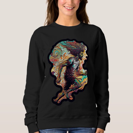 Psychedelic Runner Sweatshirt (Vorderseite)