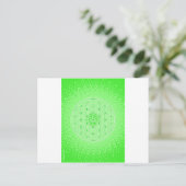 Psychedelic Sacred Geometry Heart Chakra Design Postkarte (Stehend Vorderseite)