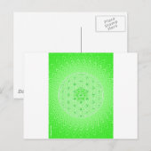 Psychedelic Sacred Geometry Heart Chakra Design Postkarte (Vorne/Hinten)