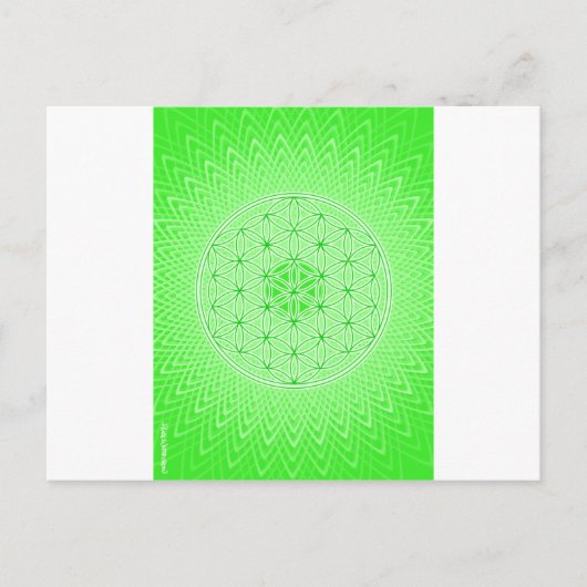 Psychedelic Sacred Geometry Heart Chakra Design Postkarte (Vorderseite)