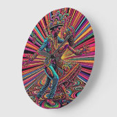 Psychedelic Salsa Tango Tanzkunst Große Wanduhr (Winkel)