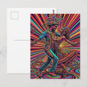 Psychedelic Salsa Tango Tanzkunst Postkarte (Vorne/Hinten)