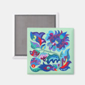 Psychedelic Samchykivka Summer Strawberries Magnet (Vorderseite/Rückseite)