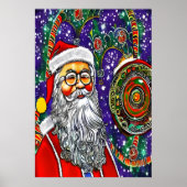 Psychedelic Santa Claus Art | AI Art Poster (Vorne)