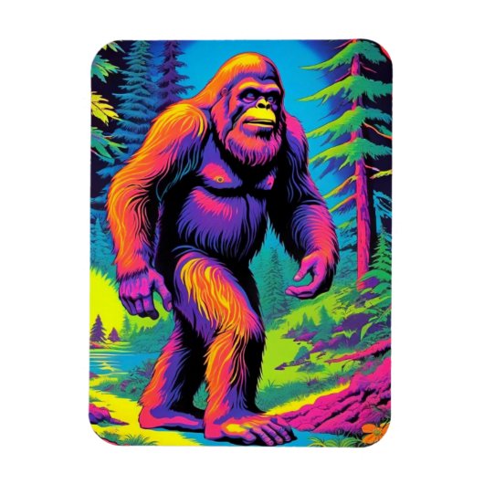 Psychedelic Sasquatch Flexible Magnet (Vertikal)