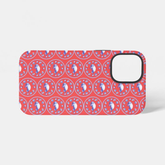 Psychedelic Sea Cow iPhone Case Hülle (Rückseite (Horizontal))