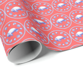 Psychedelic Sea Cow Wrapping Paper Geschenkpapier