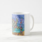 Psychedelic Sea Turtle Seepferd Art Kaffeetasse (VorderseiteRechts)