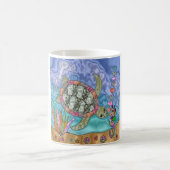 Psychedelic Sea Turtle Seepferd Art Kaffeetasse (Mittel)