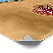 Psychedelic Sea Turtle Seepferd Art Keramik Tile Poster (Ecke)