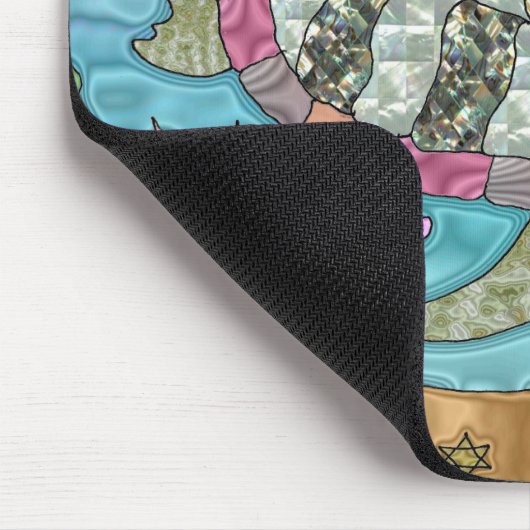 Psychedelic Sea Turtle Seepferd Art Mousepad (Ecke)