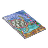 Psychedelic Sea Turtle Seepferd Art Notizblock (Rechte Seite)