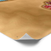 Psychedelic Sea Turtle Seepferd Art Poster (Ecke)