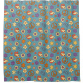 Psychedelic Shower Curtain Retro Pastel Mood Duschvorhang (Vorderseite)