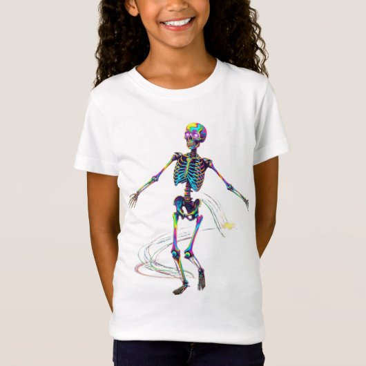 Psychedelic Skeleton Dance T-Shirt (Vorderseite)