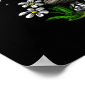 Psychedelic Skeleton Hippie Poster (Ecke)