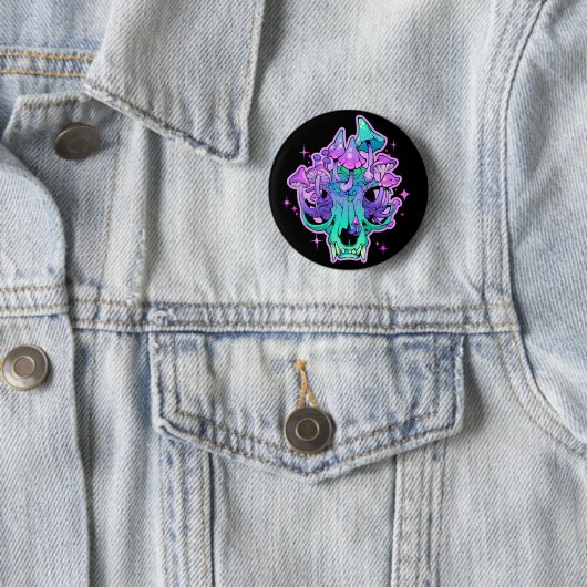 Psychedelic skull button (Beispiel)
