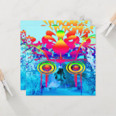 Psychedelic Skull Karte (Vorderseite/Rückseite Beispiel)