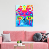 Psychedelic Skull Leinwanddruck (Insitu (Wohnzimmer))