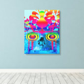 Psychedelic Skull Leinwanddruck (Insitu (Holzboden))
