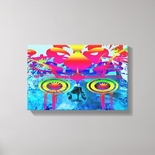 Psychedelic Skull Leinwanddruck (Vorderseite)