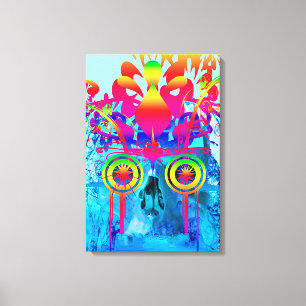 Psychedelic Skull Leinwanddruck