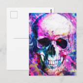 Psychedelic Skull Postcard Postkarte (Vorne/Hinten)