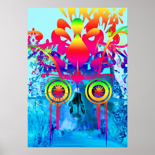 Psychedelic Skull Poster (Vorne)