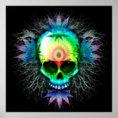 Psychedelic Skull Posters Poster (Vorne)