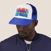 Psychedelic Skull Truckerkappe (Beispiel)