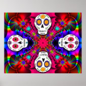 Psychedelic Skulls Poster (Vorne)