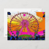 Psychedelic Sky Wheel Postkarte (Vorne/Hinten)