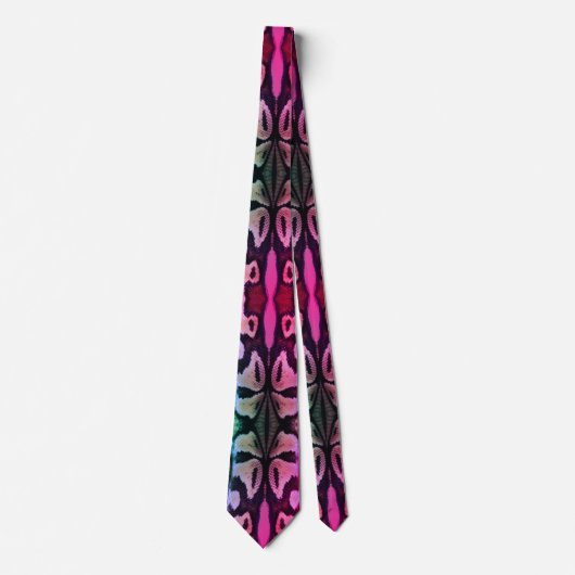 Psychedelic Snake Skin Print Novelty Neck Tie Krawatte (Vorderseite)