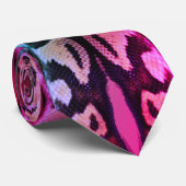Psychedelic Snake Skin Print Novelty Neck Tie Krawatte (Gerollt)