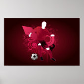 Psychedelic Soccer Player Poster (Vorne)