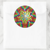 Psychedelic Solar Sun Sticker (Tasche)