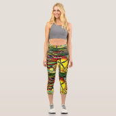 Psychedelic Solar und Wind Power Capri Leggings (Vorderseite)