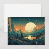 Psychedelic Space-Banner Postkarte (Vorne/Hinten)