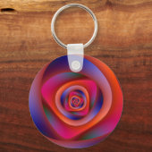 Psychedelic Spiral Labyrinth Key Chain Schlüsselanhänger (Vorderseite)