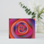 Psychedelic Spiral Labyrinth Post Card Postkarte (Stehend Vorderseite)