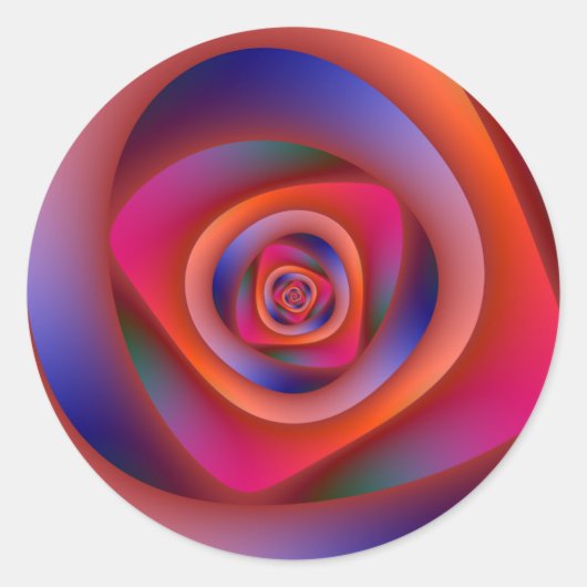 Psychedelic Spiral Labyrinth Round Sticker (Vorderseite)