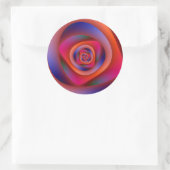 Psychedelic Spiral Labyrinth Round Sticker (Tasche)