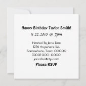 Psychedelic Spiral Neon Decorative Abstrakt Art Einladung (Rückseite)