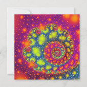 Psychedelic Spiral Neon Decorative Abstrakt Art Einladung (Vorderseite)