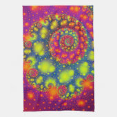 Psychedelic Spiral Neon Decorative Abstrakt Art Handtuch (Vertikal)