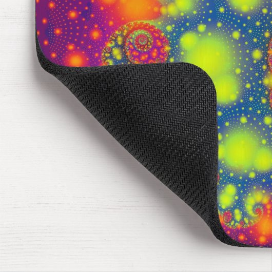 Psychedelic Spiral Neon Decorative Abstrakt Art Mousepad (Ecke)