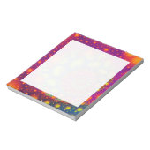 Psychedelic Spiral Neon Decorative Abstrakt Art Notizblock (Rotiert)