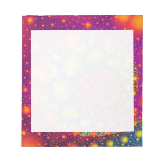 Psychedelic Spiral Neon Decorative Abstrakt Art Notizblock (Vorderseite)