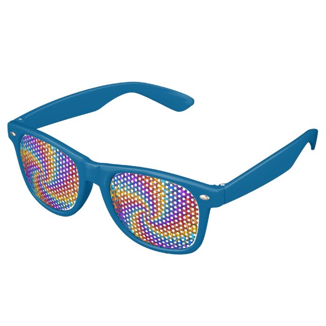 Psychedelic Spiral Party Shades Sonnenbrille (Schrägansicht)