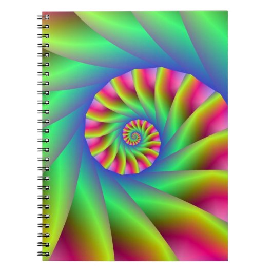 Psychedelic Spiral Steps Notebook Notizblock (Vorderseite)